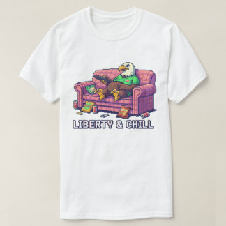 Camiseta "Libertad & Relajación" Águila Calva Divertida y P