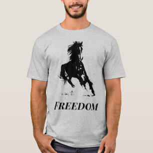 Camiseta Libertad Retro Arte Pop Gris Negro Corriendo Cabal