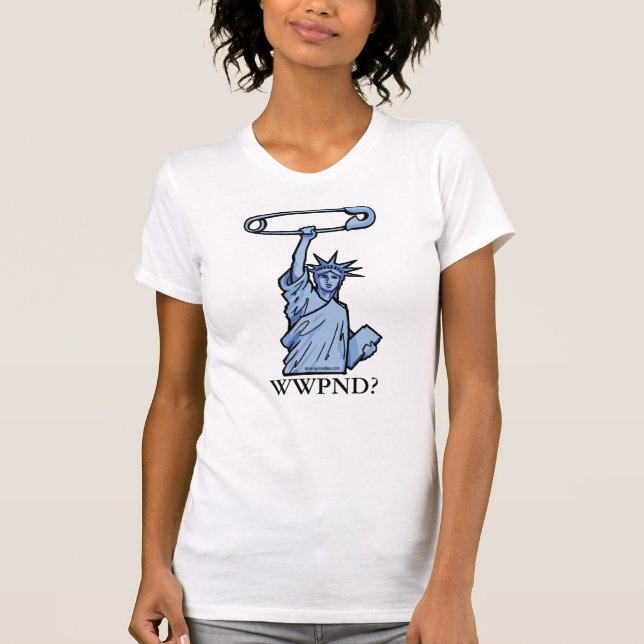 Camiseta Libertad SEGURA: ¿WWPND? Mujeres y hombres (hechos (Anverso)