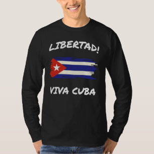 Camiseta Libertad Viva Cuba SOS Patria Cubana Orgullo País