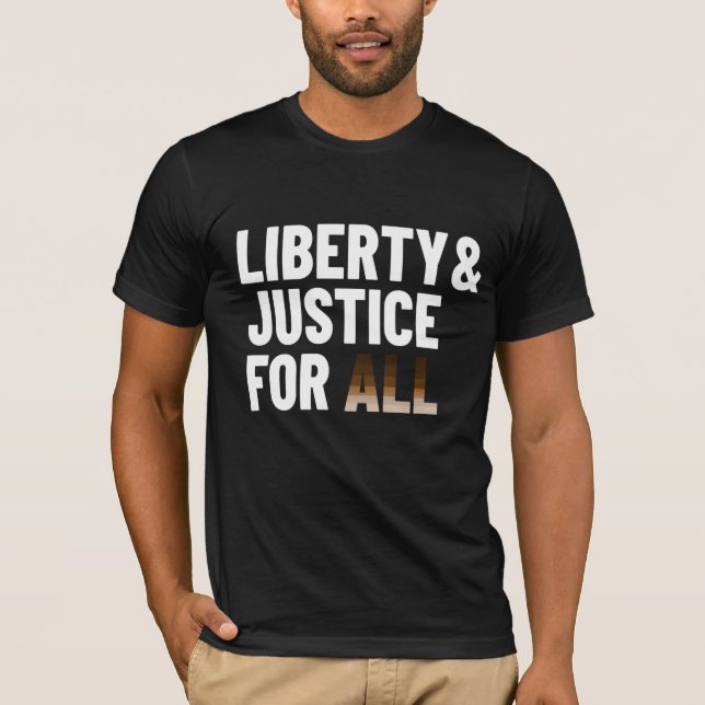Camiseta Libertad y justicia para todos (Anverso)