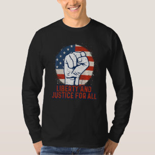 Camiseta Libertad Y Justicia Para Todos Grap Patriótico De