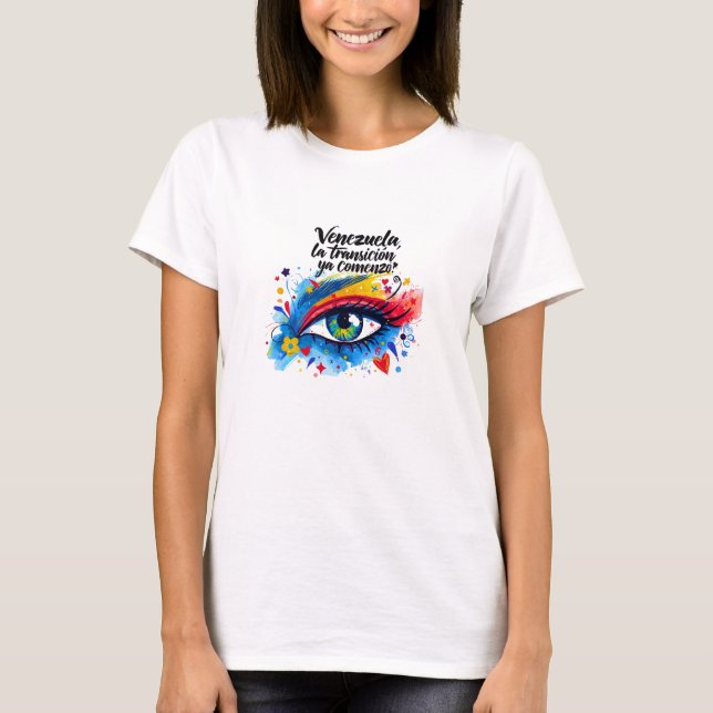 Camiseta Libertad y transición/Diseño artístico patriótico (Anverso)