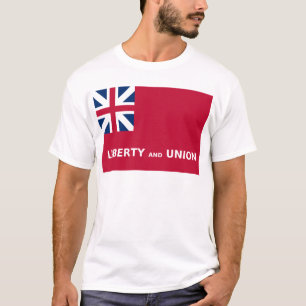 Camiseta Libertad y unión 1774 de la bandera de Estados