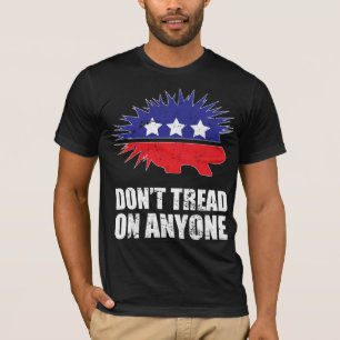 Camiseta Libertarian Porcupine logo Don't Tread on Anyone
