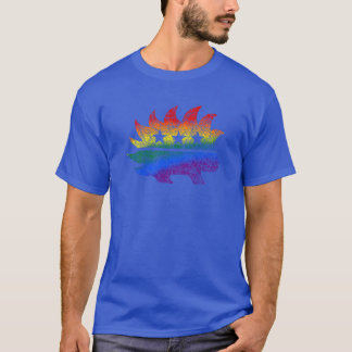 Camiseta Libertario de Estilo Afligido Porcupine Arcoíris f