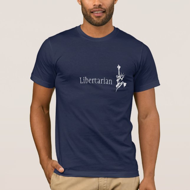 Camiseta Libertario T -- oscuro (Anverso)