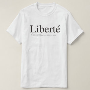 Camiseta Liberté como réseaux sociaux