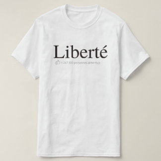 Camiseta Liberté como réseaux sociaux