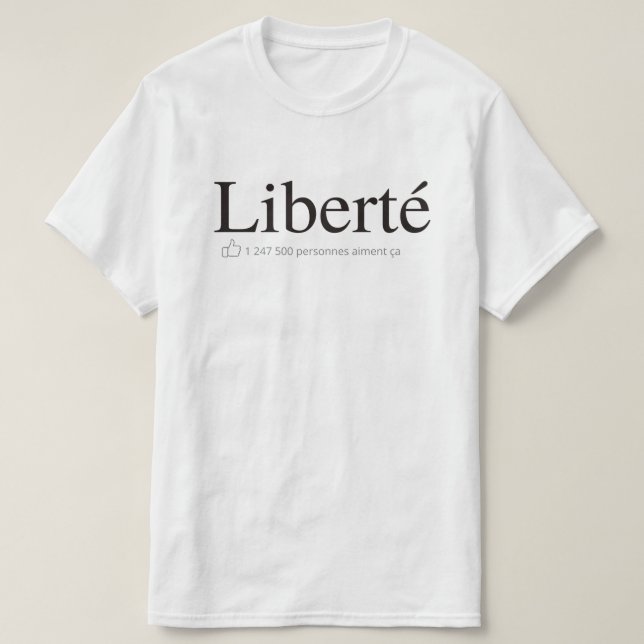 Camiseta Liberté como réseaux sociaux (Diseño del anverso)