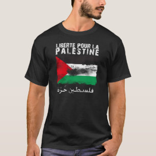 Camiseta Liberté vierte el la Palestina (el hurra del