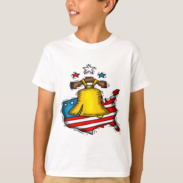 Camiseta Liberty Bell patriótico (Anverso)