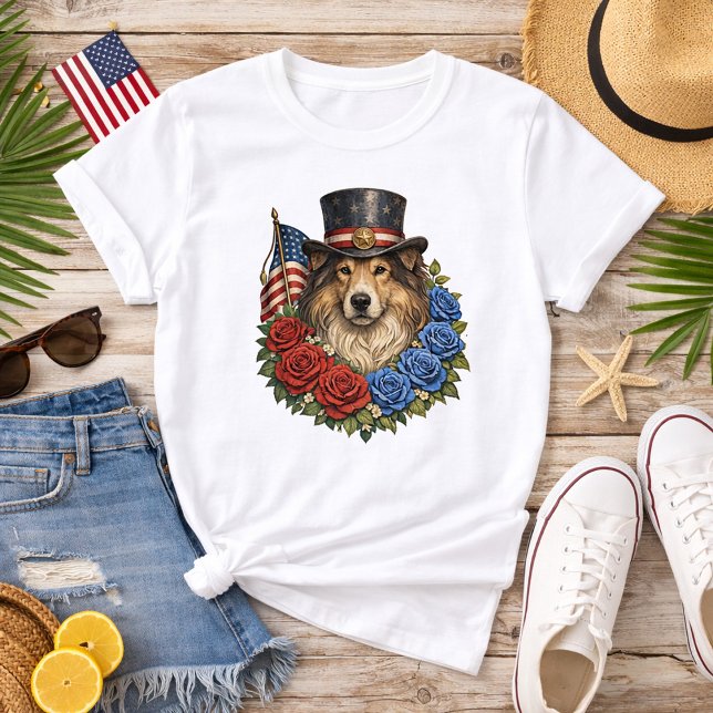 Camiseta Liberty Collie Illustration (Subido por el creador)