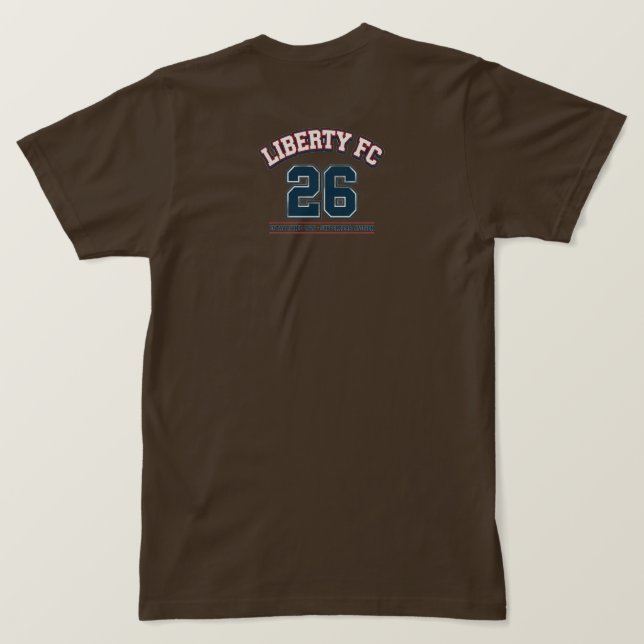 Camiseta Liberty FC Navy Star Tee Premium de fútbo (Reverso del diseño)