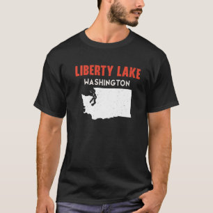 Camiseta Liberty Lake Washington USA State America Viaje W