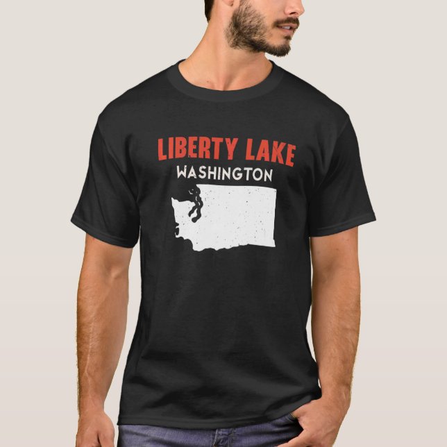 Camiseta Liberty Lake Washington USA State America Viaje W (Anverso)