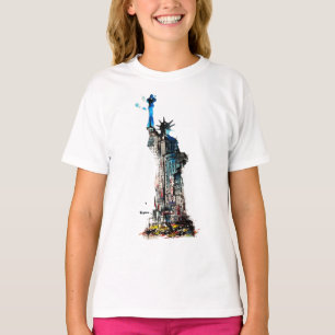 Camiseta Liberty New York City Travel Love Watercolor