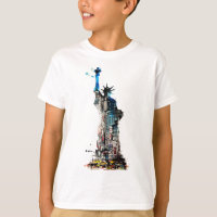 Liberty New York City Travel Love Watercolor
