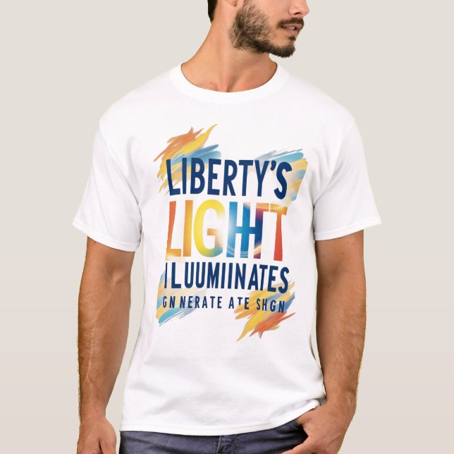 Camiseta Liberty’s Light Illuminates – Modern Inspiration  (Anverso)