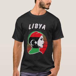 Camiseta Libia, Bandera Libia, Chica de Libia, mujeres libi