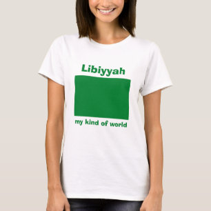 Camiseta Libia Bandera + Mapa + Texto