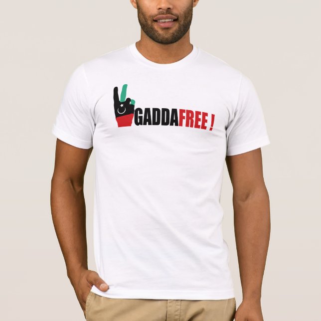 Camiseta Libia libera de Gaddafi - Kadhafi (Anverso)
