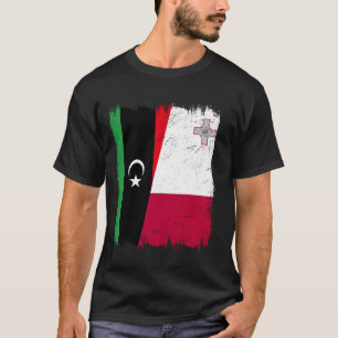Camiseta Libia Malta Bandera media Razas Maltesas Libias