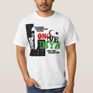 CAMISETA LIBIA VIVA LARGA Y LA REVOLUCIÓN 2011