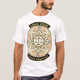 Camiseta Libra 2026 Zodiac Scales Mandala – Balance & Harmo