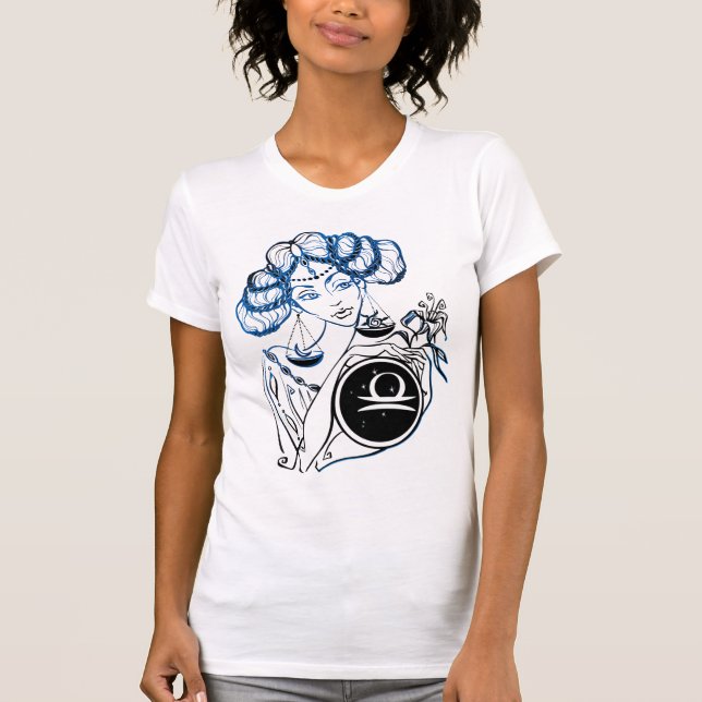 Camiseta Libra Art Deco Lady (Anverso)
