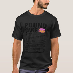 Camiseta Libra Cake Nutrition Hechos Agradecimiento Familia