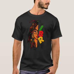 Camiseta Libra Chica Afro Locs Chica Zodiac Rótulos Cumplea
