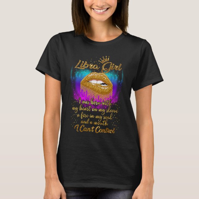 Camiseta Libra Chica Cumpleaños 23 de Septiembre al 22 de O (Anverso)