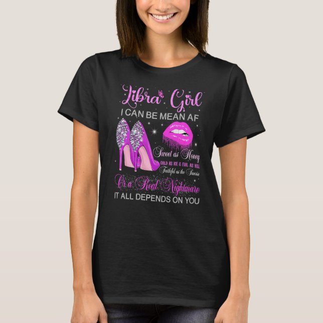 Camiseta Libra Chica Cumpleaños Tos Altos Lips Butte (Anverso)