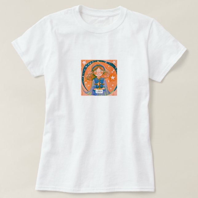 Camiseta Libra cósmica (Diseño del anverso)