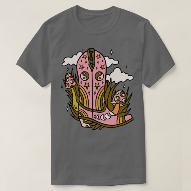 Camiseta Libra Cowboy Boot (Diseño del anverso)