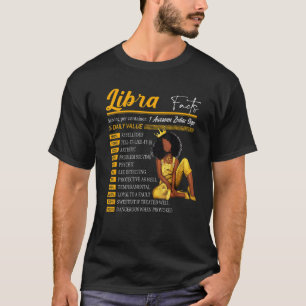 Camiseta Libra Hechos Sorprendentes Rótulo Zodiaco Horóscop