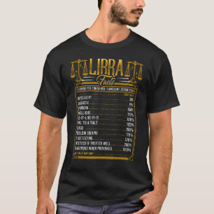 Camiseta Libra Horoscope Zodiac Hechos Rasgos Reglas Astrol