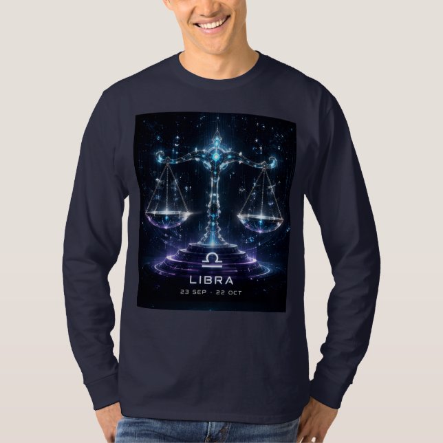 Camiseta libra, horóscopo,  (Anverso)