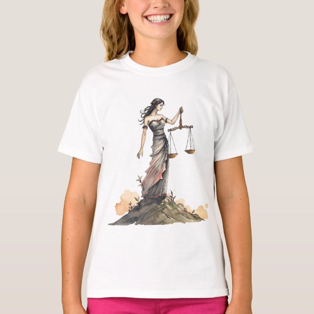 Camiseta Libra – La Diosa de la Acuarela (Anverso)