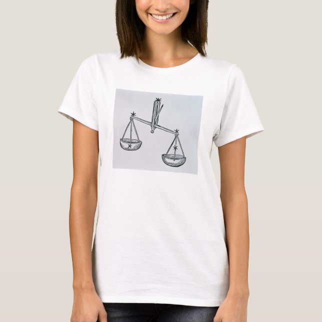 Camiseta Libra (las escalas) un ilustracion del Poeti (Anverso)