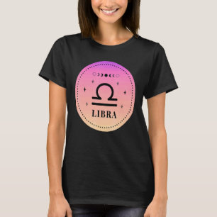 Camiseta Libra Mujeres Zodiac Rótulo Libra