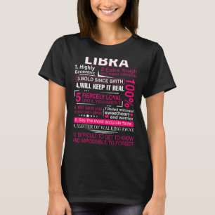 Camiseta Libra Para Mujeres Zodiac Septiembre Cumpleaños De