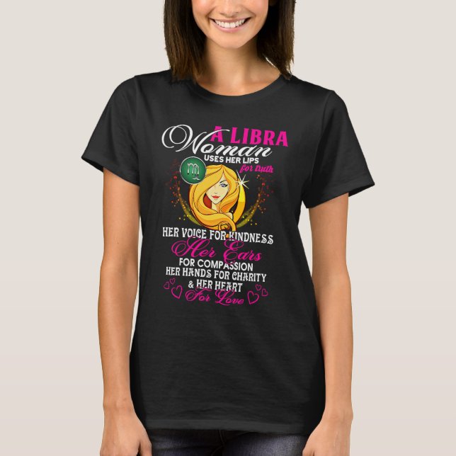 Camiseta Libra Queens Are Born in September 23  October 22  (Anverso)