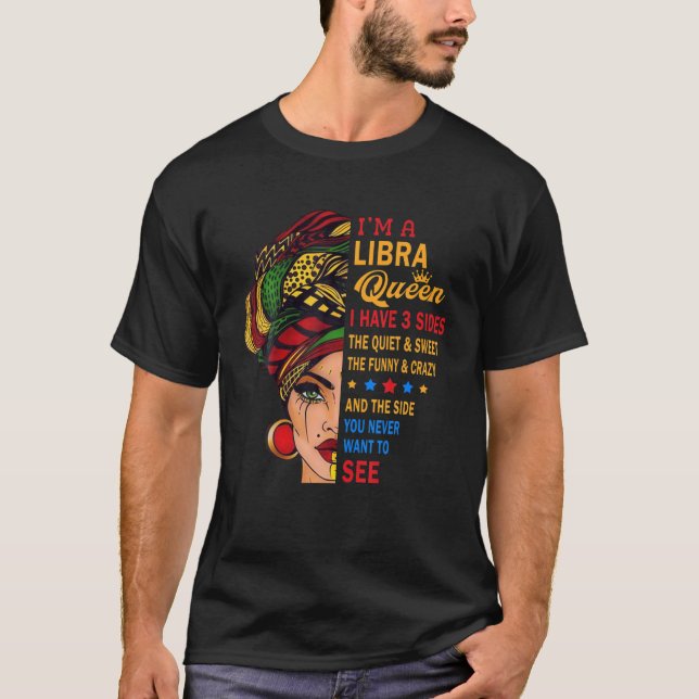 Camiseta Libra Queens nació el 23 de septiembre 22 de octub (Anverso)