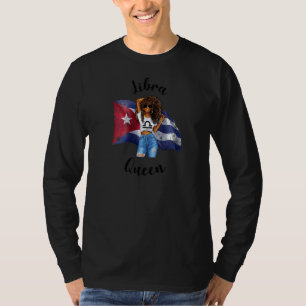 Camiseta Libra Reina Afrocubana Femenina Zodiaco Africano C