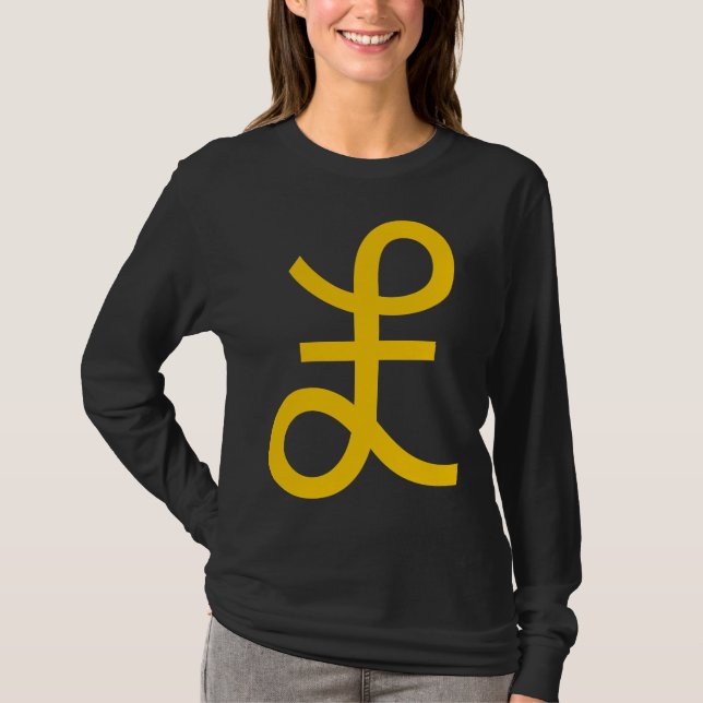 Camiseta Libra Rótulo - Ámbar (Anverso)