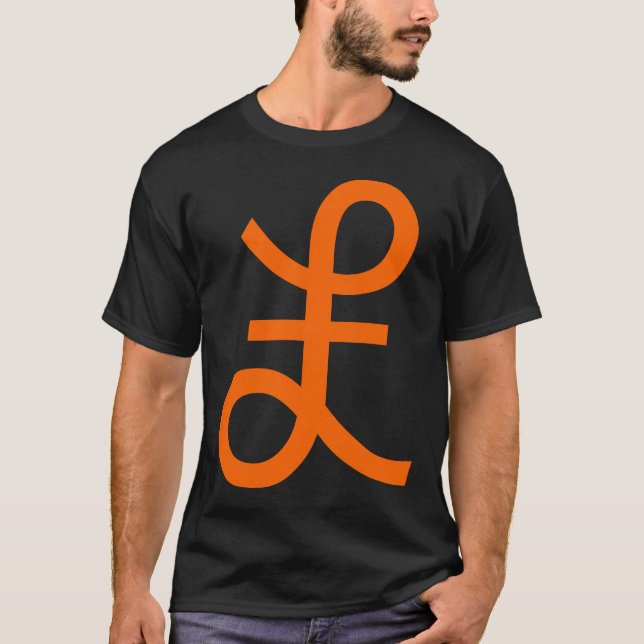 Camiseta Libra Rótulo - Naranja (Anverso)