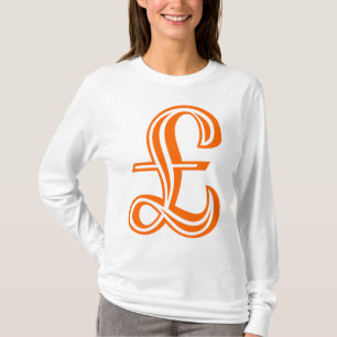 Camiseta Libra Rótulo - Naranja