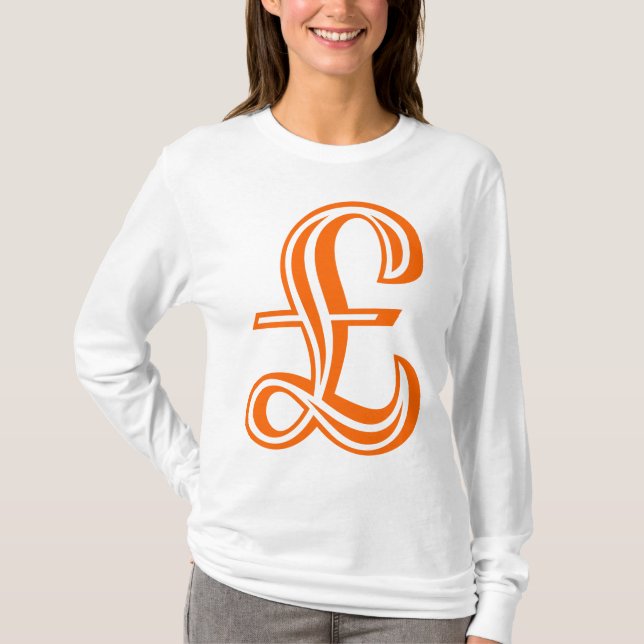 Camiseta Libra Rótulo - Naranja (Anverso)